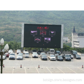 P10 Full Color Outdoor Advertising LED Display at Parking Lot